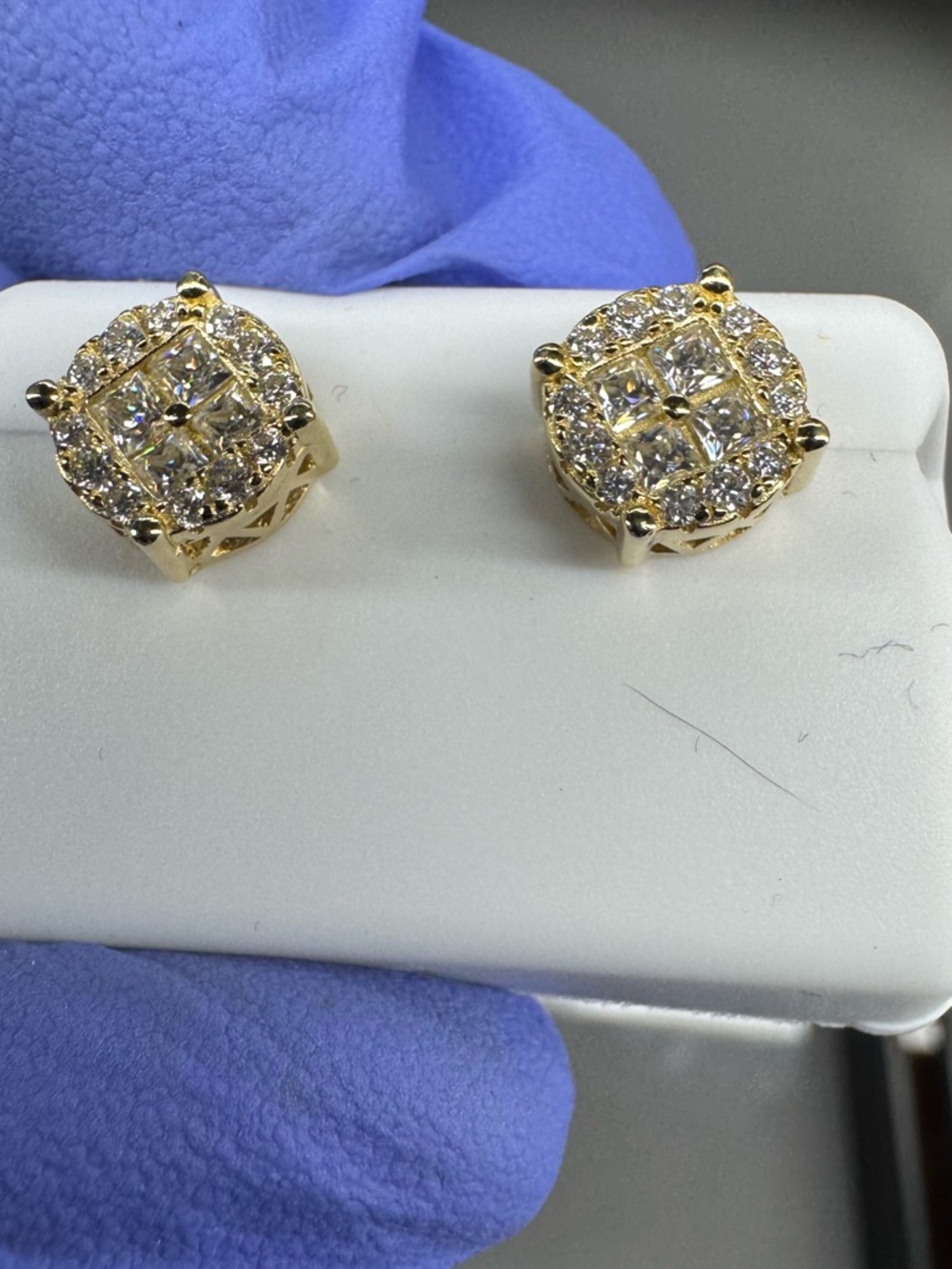 14k Vermeil Gold over 925 Sterling Silver Moissanite Earring 2.00 CTW